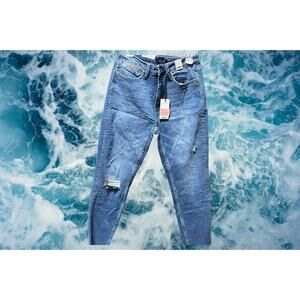 Judy Blue Boyfriend Fit Jeans Women 11/30 High Waist Blue Wash Denim Stretch NWT